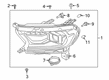 Ford C-Max Instrument Panel Light Bulb Diagram - DR3Z-13466-B