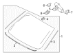 Lincoln MKZ Windshield Diagram - GP5Z-5403100-B