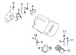 Ford Escape Engine Mount Torque Strut Diagram - 9M6Z-6068-A