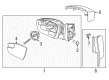 Ford Mirror Cover Diagram - GJ5Z-17D743-AA
