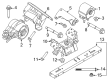 Ford F-150 Engine Mount Torque Strut Diagram - HL3Z-6068-A