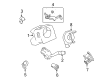 Ford F-150 Steering Column Cover Diagram - 9L3Z-3530-AB