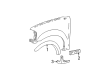 Ford F-250 Mud Flaps Diagram - F65Z-16A550-ED