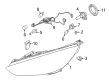 Ford Headlight Diagram - F1EZ-13008-GZ