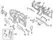 Lincoln Navigator Dash Panel Vent Portion Covers Diagram - FL7Z-7804302-AA
