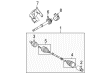 Ford Escape CV Boot Diagram - 5L8Z-3A331-AA