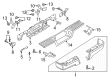 Ford F-250 Super Duty Bumper Diagram - HC3Z-17906-LPTM