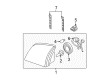 Mercury Headlight Diagram - 6L9Z-13008-AA