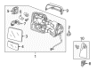 Ford Car Mirror Diagram - 7C3Z-17D696-B
