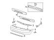 Ford Mustang Bumper Reflector Diagram - XR3Z-15A449-AA