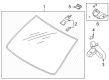Lincoln Corsair Windshield Diagram - LJ7Z-7803100-J