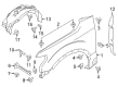 Ford F-150 Fender Diagram - VL3Z-16005-C