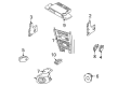 Ford Thunderbird Car Speakers Diagram - 6U5Z-18808-EA