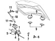 Mercury Cougar Liftgate Lift Support Diagram - F8RZ-63406A10-AB