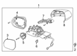 Lincoln Aviator Car Mirror Diagram - LC5Z-17682-BAPTM