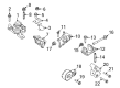 Ford Taurus X Engine Mount Torque Strut Diagram - 9G1Z-6068-A