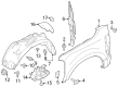 Ford F-250 Super Duty Fender Diagram - PC3Z-16006-A