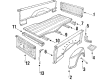 Ford F-250 Tailgate Lock Diagram - E3TZ99431B54B