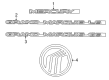 Mercury Marauder Emblem Diagram - 3W3Z-5443504-AA