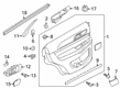 Ford Explorer Interior Door Handle Diagram - FB5Z-7822601-CG