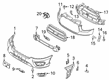 Ford E-Transit Bumper Cover Diagram - SK4Z-17D957-CAPTM