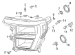 Ford F-150 Lightning Headlight Bulb Diagram - MB3Z-13466-H