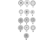 Ford Country Squire Wheel Cover Diagram - E3AZ1141B