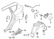 Ford Fuel Door Hinge Diagram - DM5Z-9928610-A