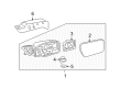 Lincoln MKZ Car Mirror Diagram - 6E5Z-17K707-C