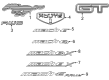 Ford Mustang Mach-E Emblem Diagram - LJ8Z-9942528-D