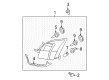 Ford Fusion Headlight Diagram - 6E5Z-13008-BD