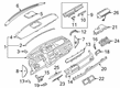 Lincoln Navigator Dash Panel Vent Portion Covers Diagram - JL7Z-7804302-AA