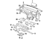 Ford Crown Victoria Dash Panel Vent Portion Covers Diagram - YW7Z5404338AAA