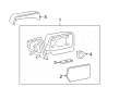 Ford F-150 Mirror Cover Diagram - 7L3Z-17D743-AB