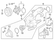 Ford Maverick Thermostat Housing Diagram - P2GZ-8592-B
