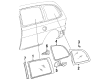 Ford Windstar Weather Strip Diagram - XF2Z-1629905-AA
