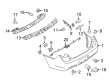 Lincoln MKZ Bumper Cover Diagram - AH6Z-17K835-AAPTM