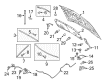Lincoln MKS Hood Release Cable Diagram - AA5Z-16916-B