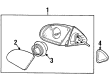 Lincoln Mark VIII Mirror Actuator Diagram - F7LZ-17D696-BA