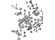 Lincoln Continental Automatic Transmission Shift Levers Diagram - F8OZ7210CA