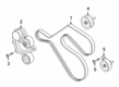 Ford Explorer Timing Belt Idler Pulley Diagram - L1MZ-8678-B