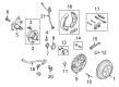 Ford Parking Brake Shoes Diagram - 2T1Z-2200-C