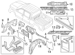 Ford F-250 Super Duty Mud Flaps Diagram - PC3Z-16A550-BA