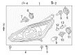 Ford C-Max Headlight Bulb Diagram - CV6Z-13N021-A