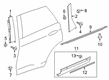 Lincoln MKX Door Moldings Diagram - FA1Z-5825556-CA
