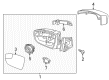 Ford Focus Car Mirror Diagram - CP9Z-17682-AA