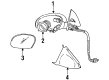 Mercury Sable Car Mirror Diagram - XF1Z17682BAA