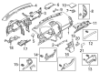 Ford Police Interceptor Utility Dash Panel Vent Portion Covers Diagram - DB5Z-7804608-AA