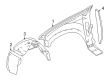 Lincoln Aviator Mud Flaps Diagram - 3C5Z-16A550-AAA