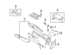 Mercury Montego Center Console Base Diagram - 5G1Z-54045A76-BAH